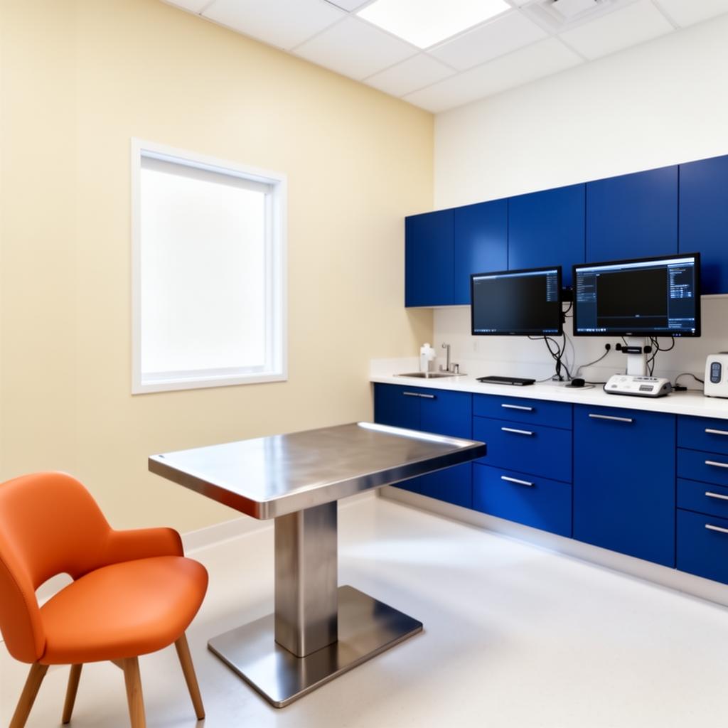 Modern veterinary exam room