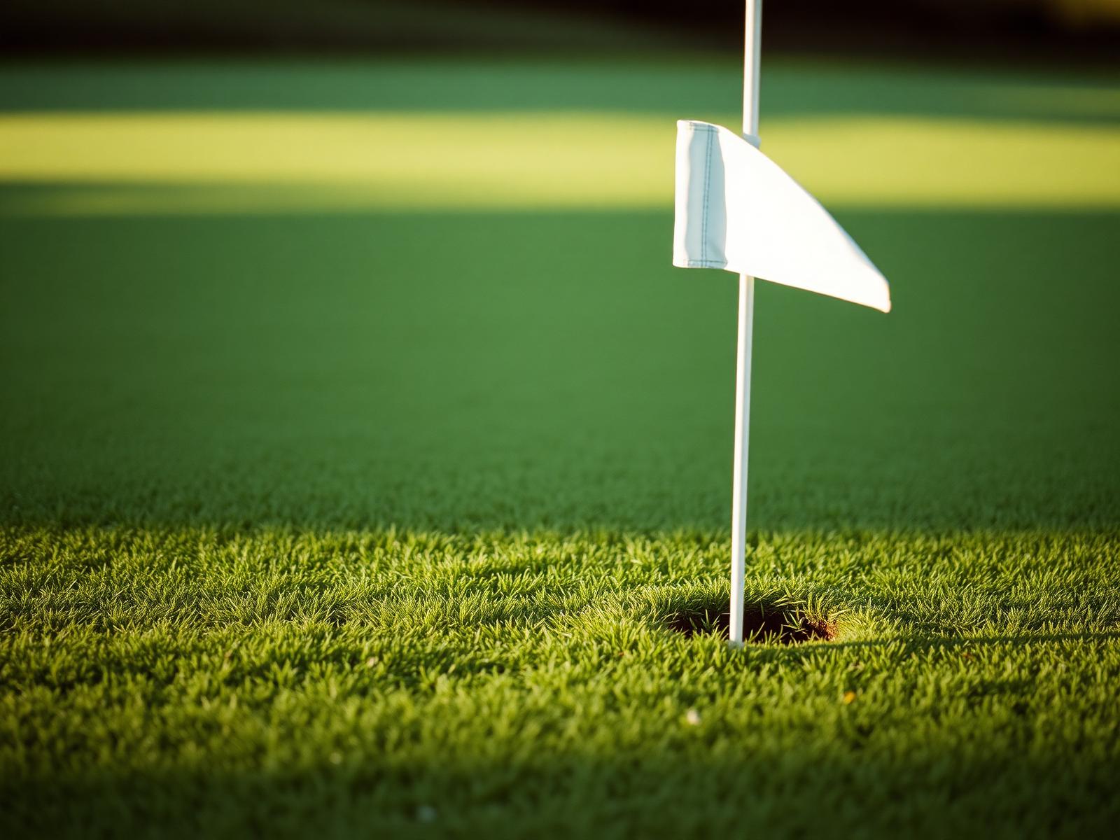 A flag on the green