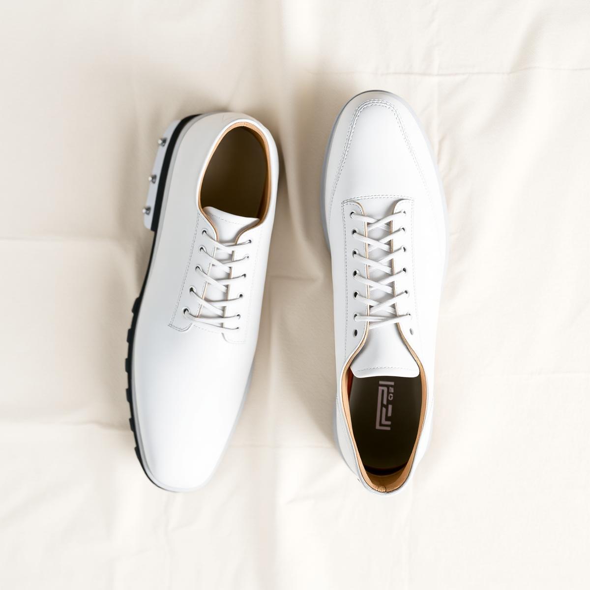 Spikeless Leather Shoes — Ivory