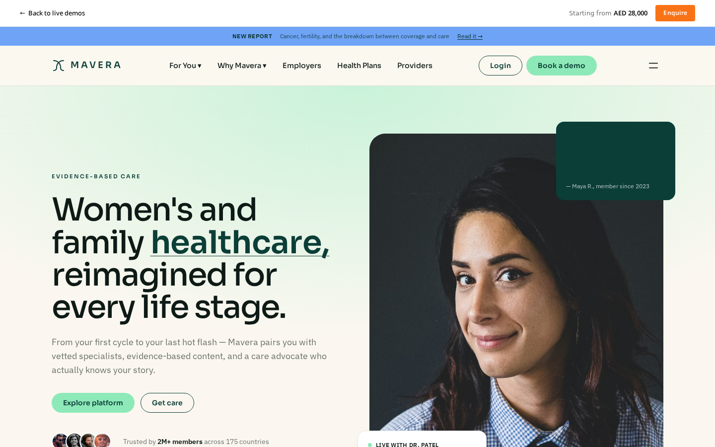Mavera Health — Women's & Family Healthcare Platform