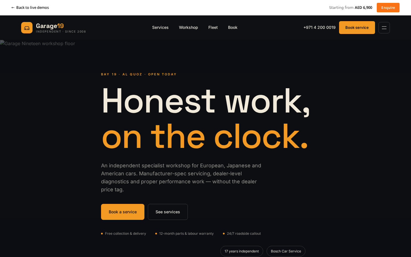 Garage Nineteen — Independent Auto Workshop